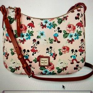 Dooney & Burke Mickey and Minnie floral crossbody